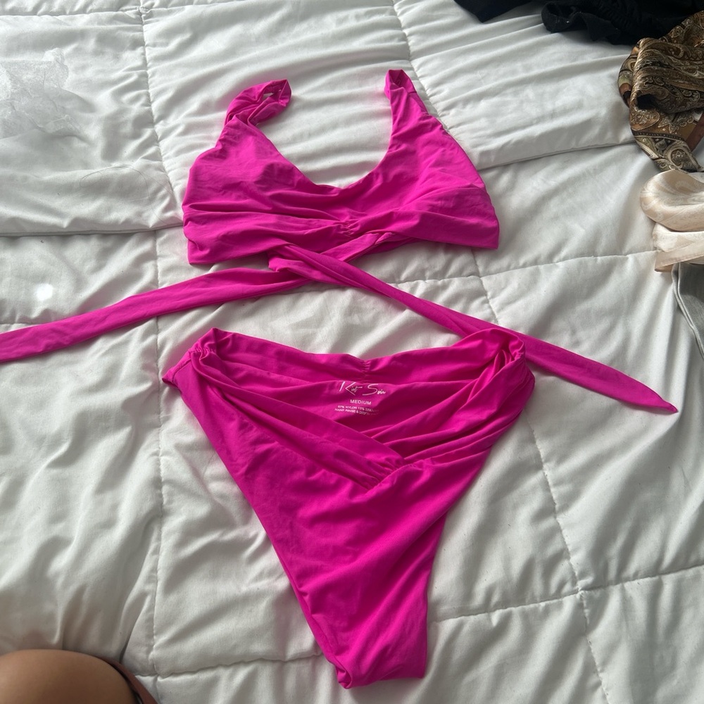 Riot Swim Fuchsia Bikini Set